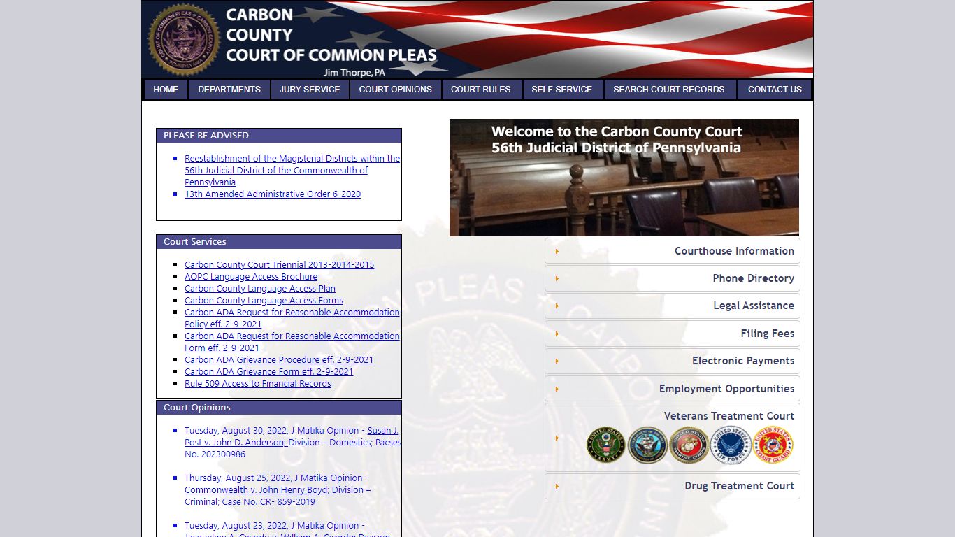 Carbon County Court of Common Pleas