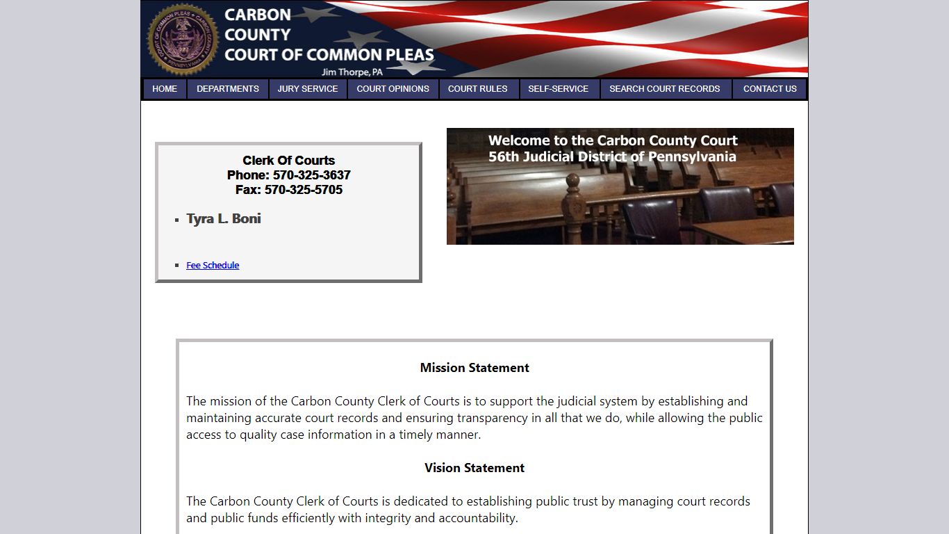 Clerk of Courts - Carbon County Court of Common Pleas